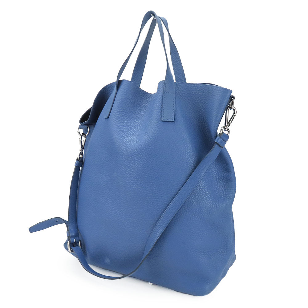 Tote Bag Leather Blue