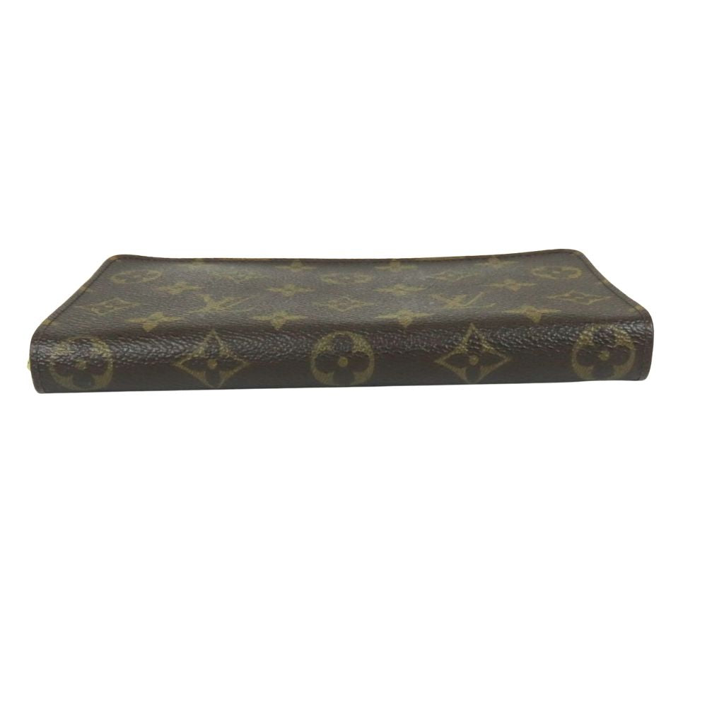 Louis Vuitton Long Purse M61727 Porto Monezup Monogram Brown Wallet Case