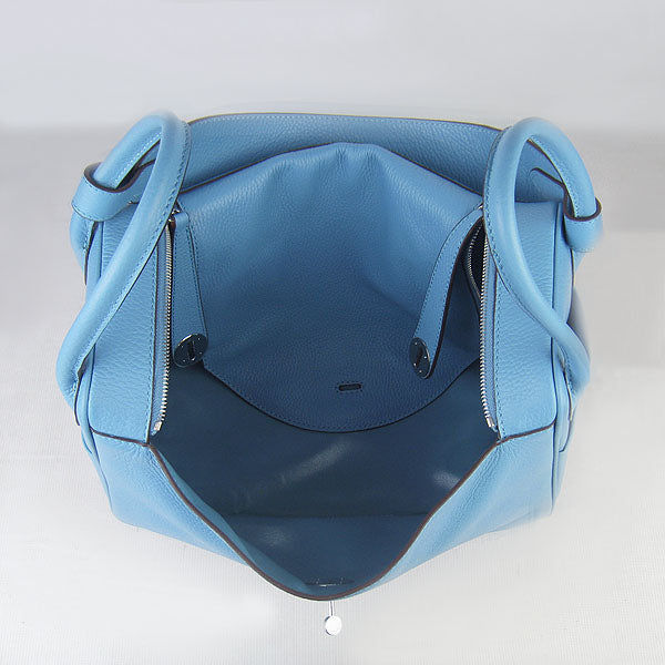 Hermes Luxury Lindy Cm Handbag Light Blue Travel Bag