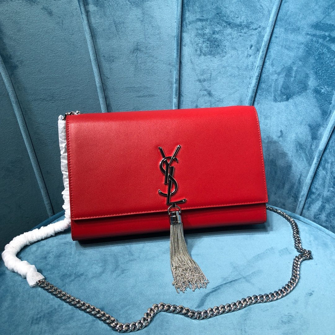 YSL Saint Laurent YSL Top Quality Kate Metop Qualityum Bag Red Chain Travel Bag Ysl 7043