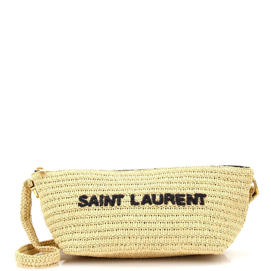 YSL Saint Laurent Saint Laurent Trending Tuc Crossbody Bag Raffia Woven