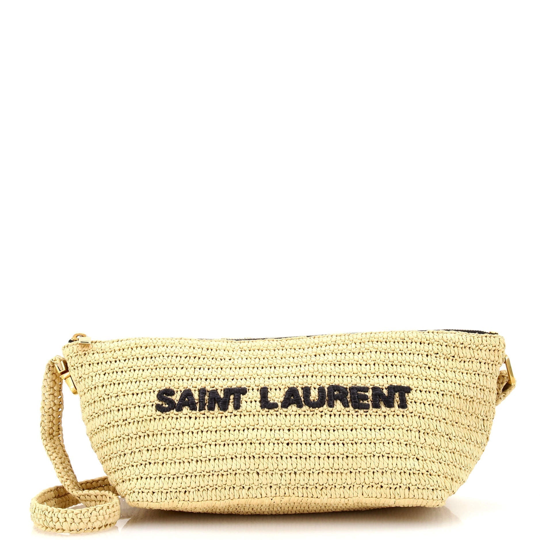 YSL Saint Laurent Saint Laurent Trending Tuc Crossbody Bag Raffia Woven