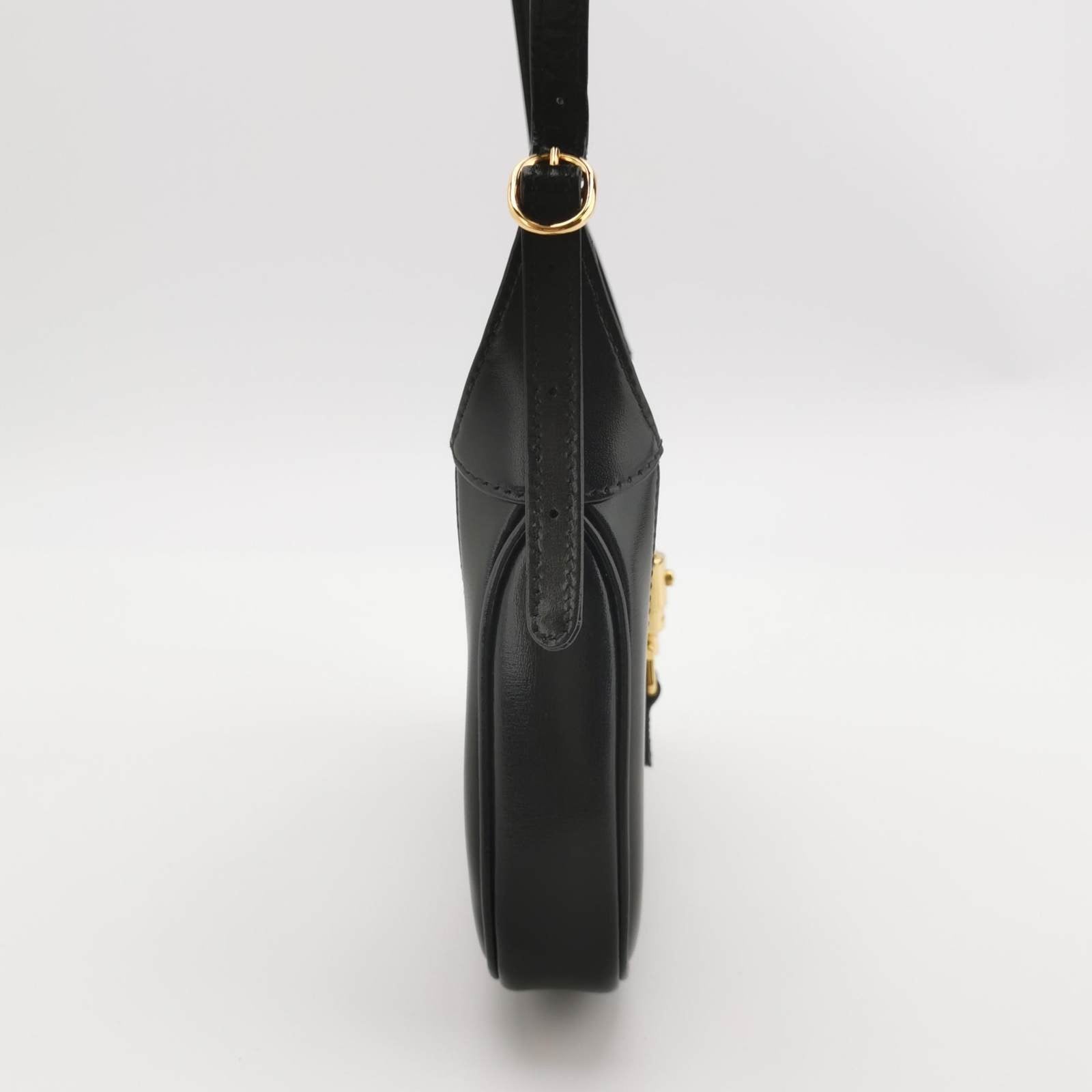 Gucci Jackie Adjustable Strap Leather Black Mini Travel Bag