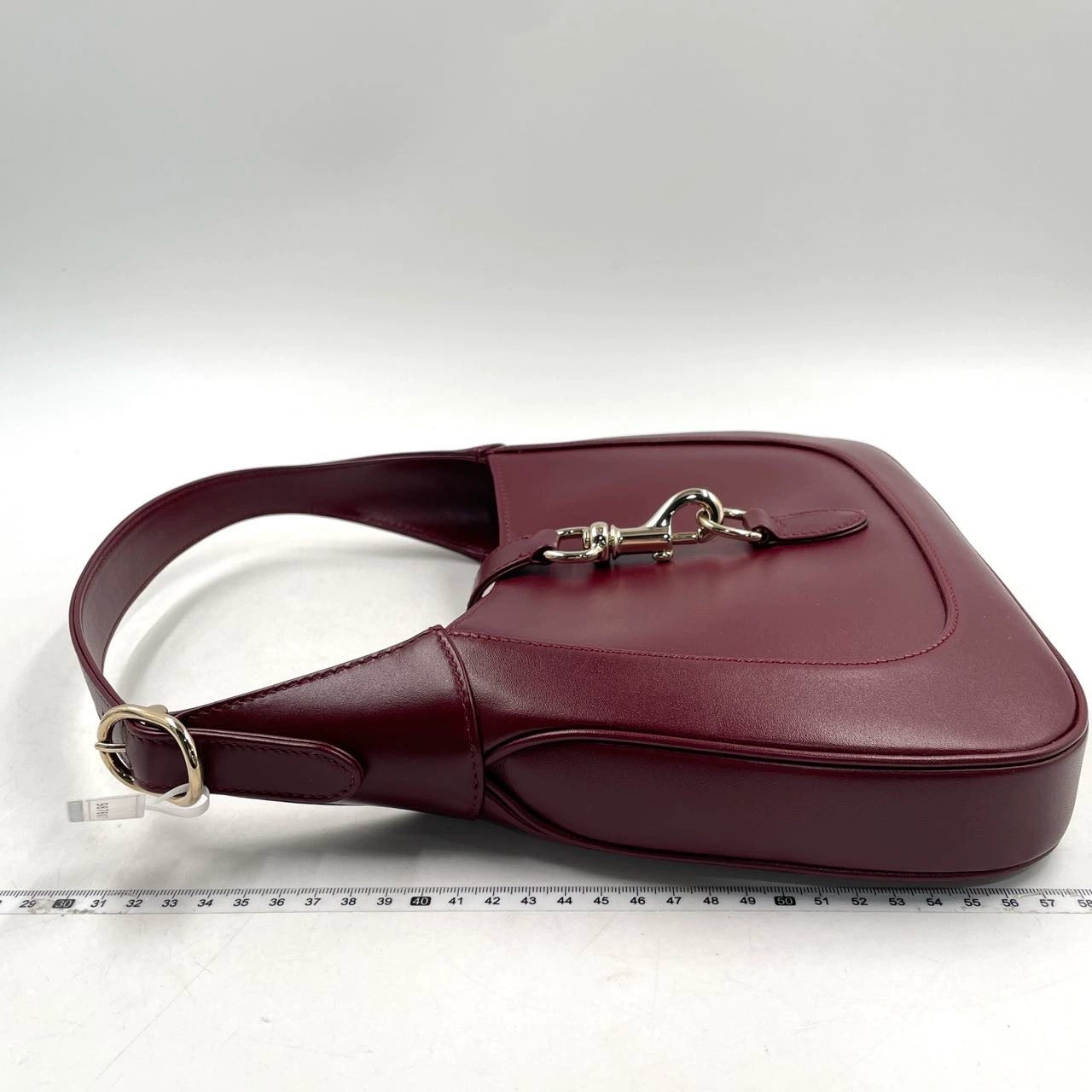 Gucci Jackie Ancora Burgundy Shoulder Bag Clasp Leather Red