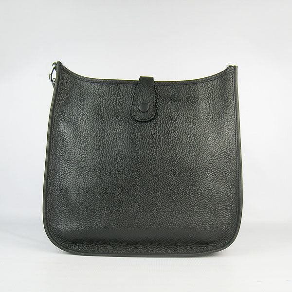 Hermes Luxury Evelyne I Handbag Black Silver Travel Bag