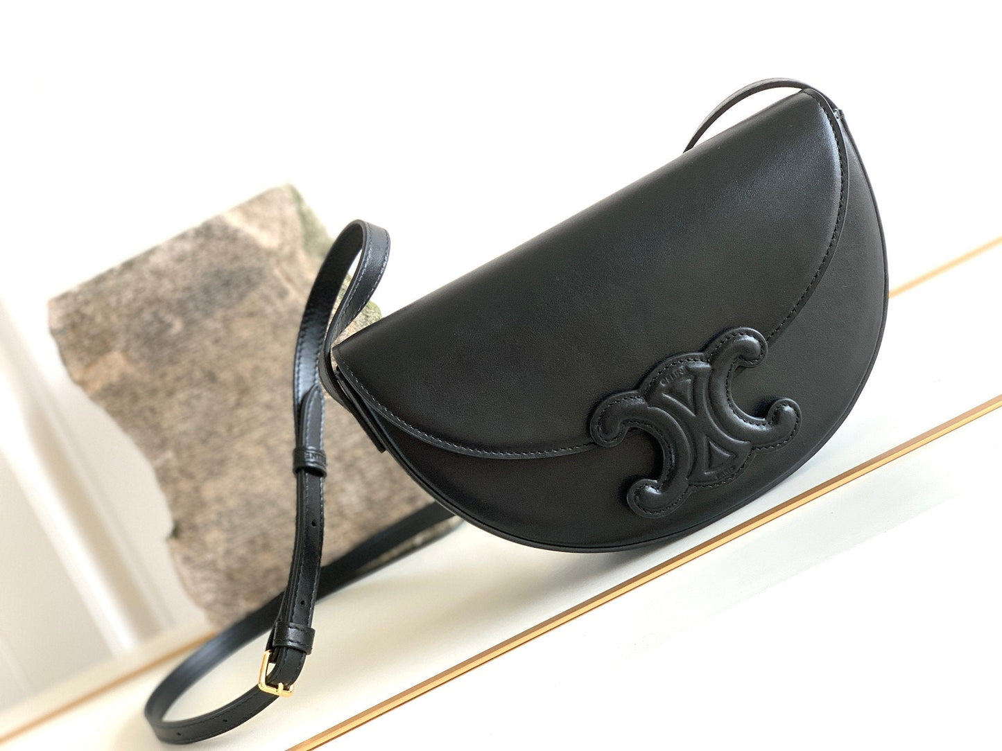 Top Quality Besatop Quality Cuir Triomphe Bag Black Travel Bag