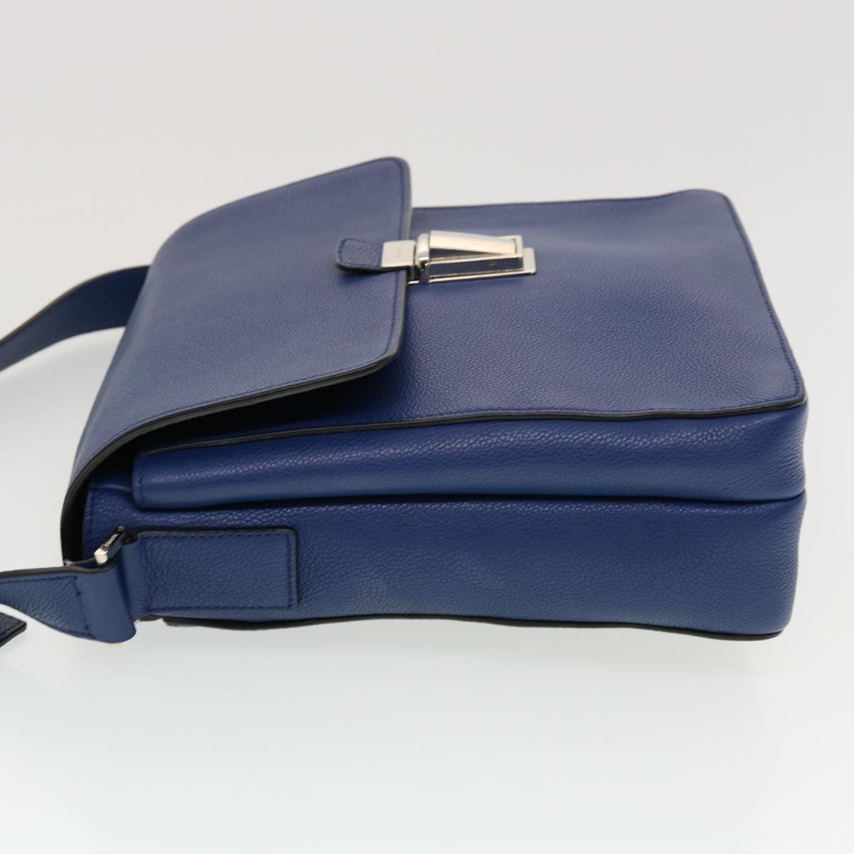 Prada Shoulder Bag Leather Blue