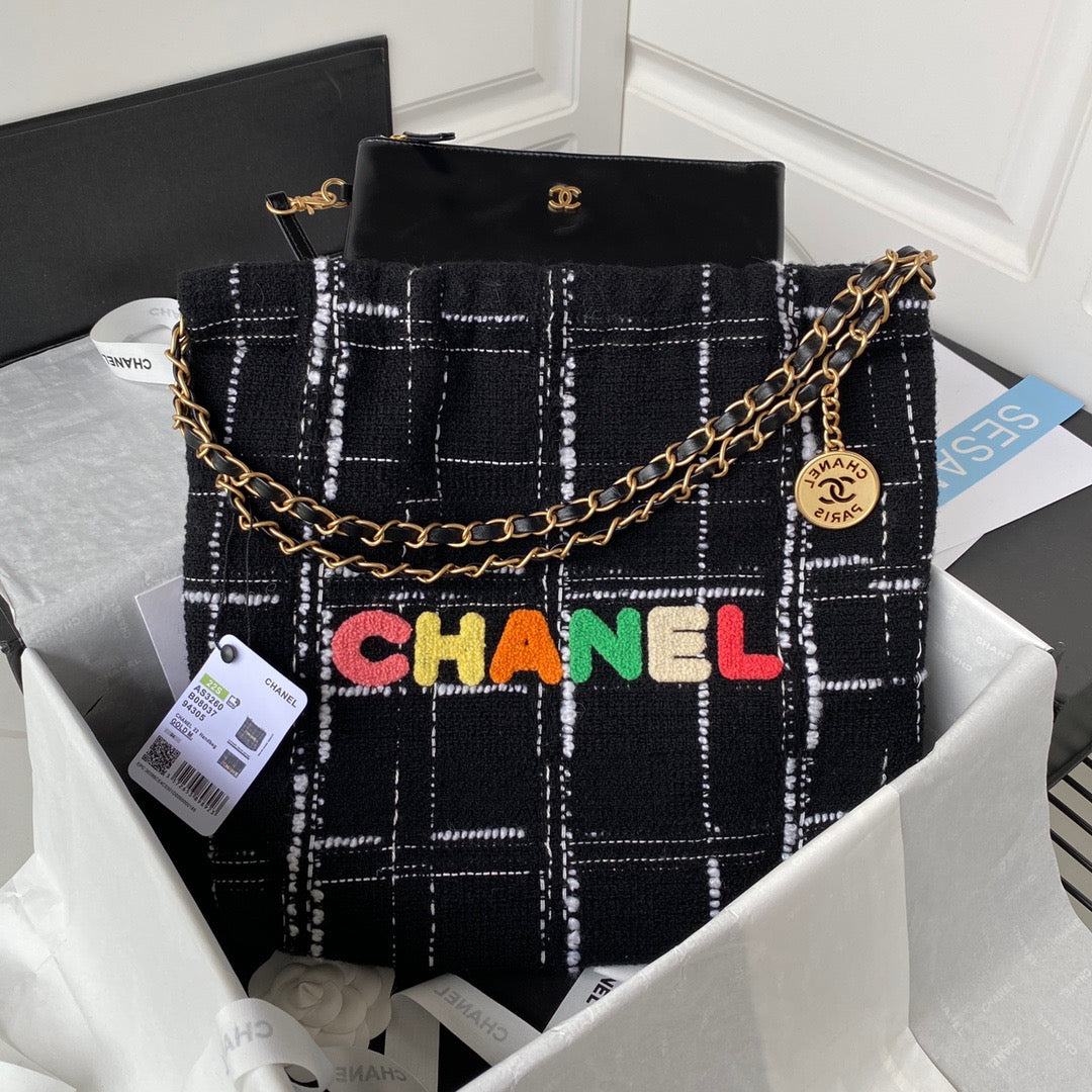 CHL 22 Hardware , ’s Black Gold Shoulder Bag