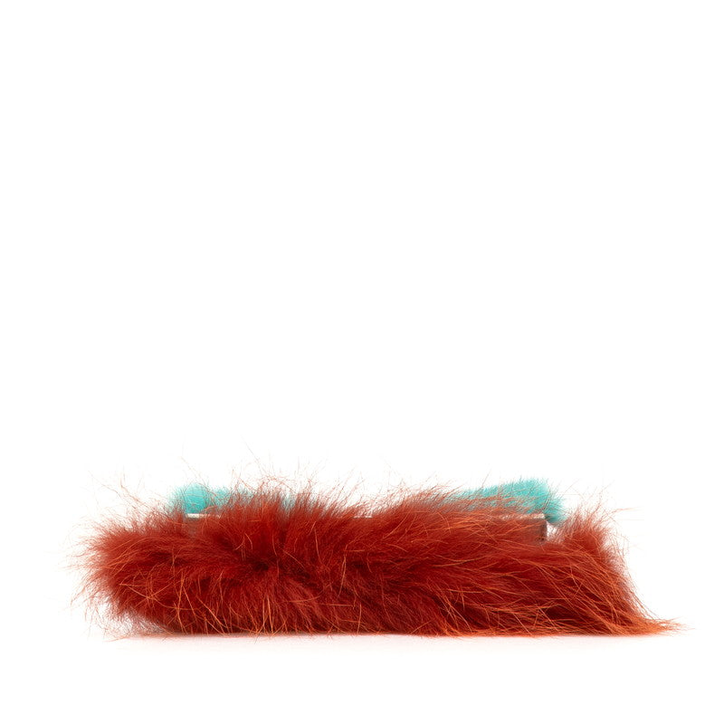 Fendi Monster Microbucket Fur 2Way Bag Leather Bucket Bag