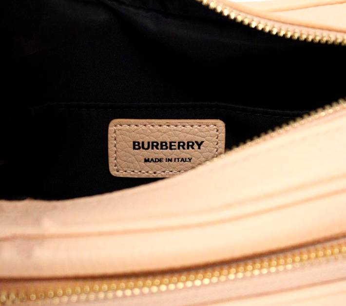 Burberry Branded Peach Grainy Camera Crossbody Women Bag Leather Pink Small Crossbody Bag