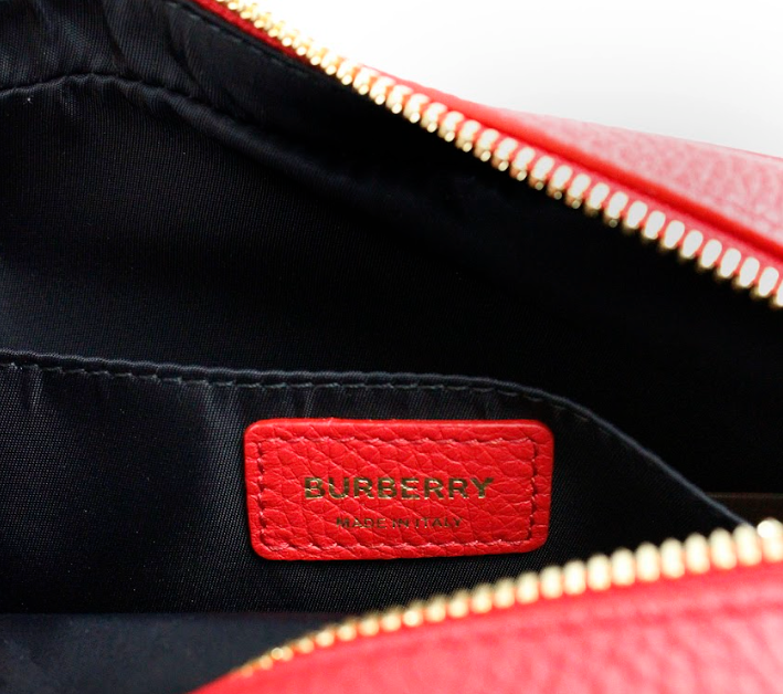 Burberry Branded Bright Grainy Camera Crossbody Women Bag Leather Red Small Crossbody Bag