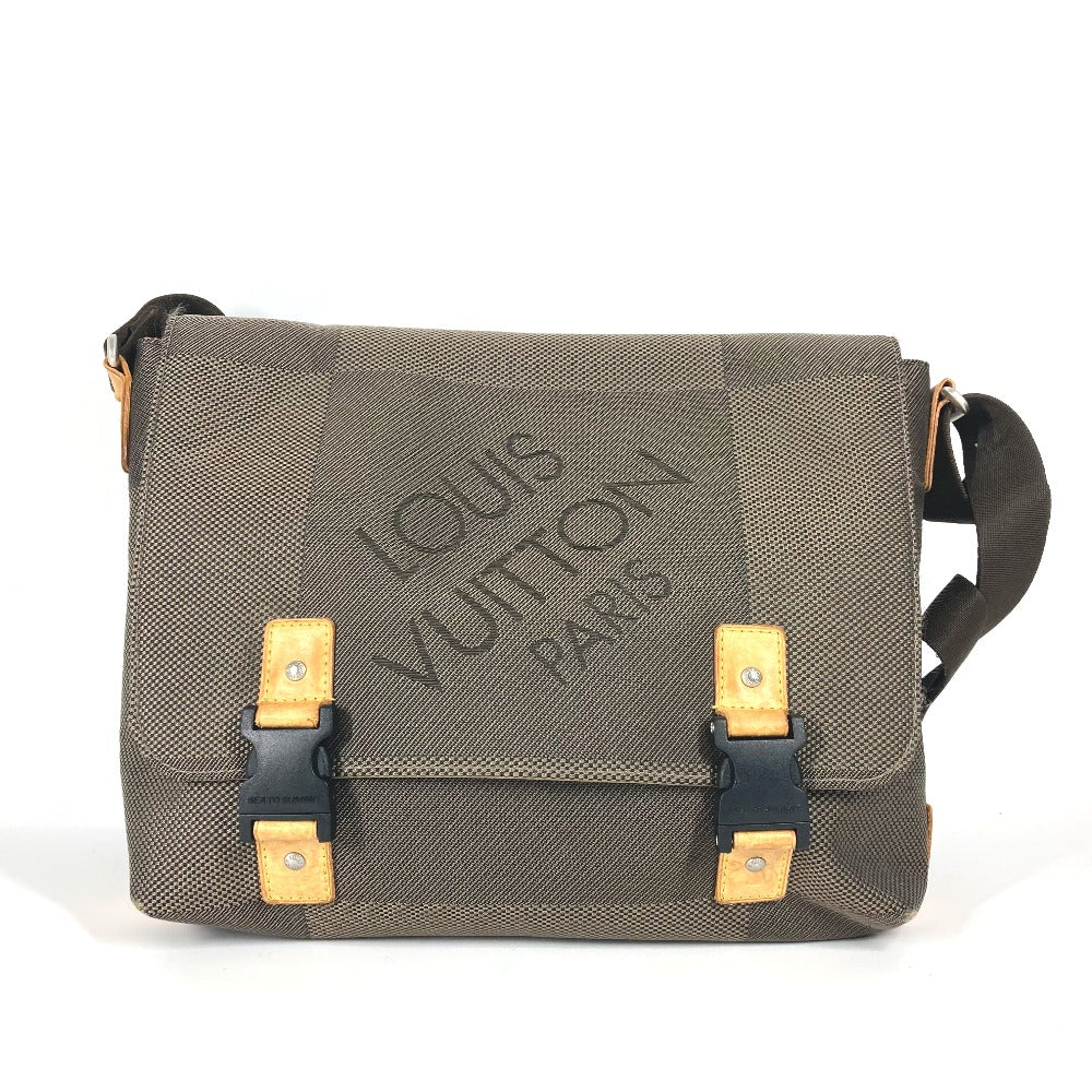 Louis Vuitton M93077 Damier Jean Damier Jean Canvas Khaki Shoulder Bag 443 2