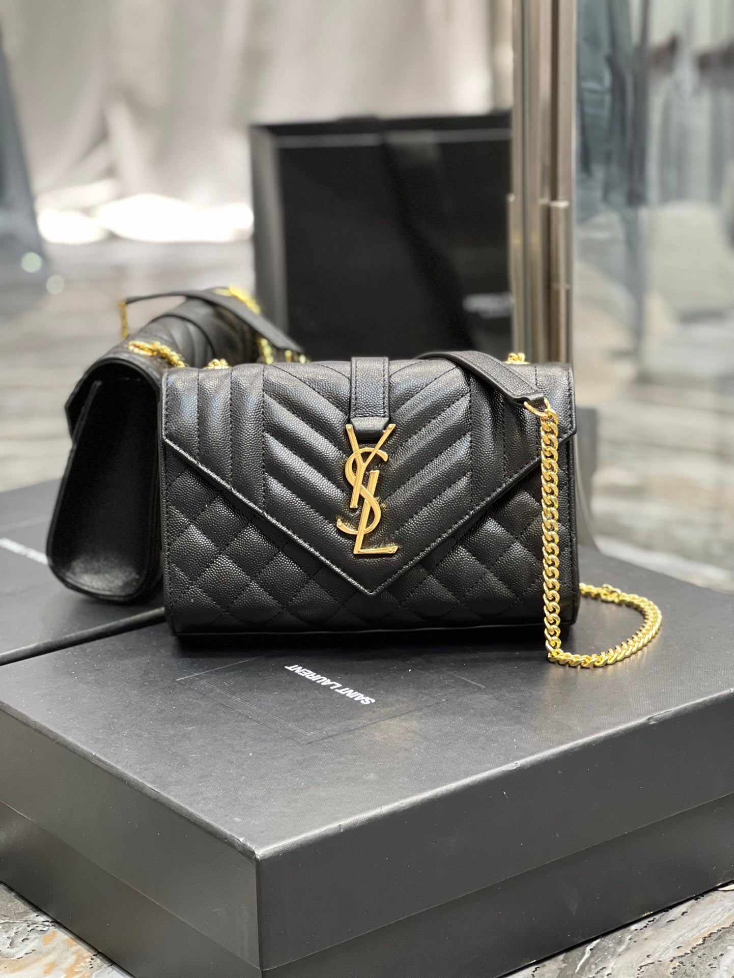 YSL Saint Laurent Ysl Saint Laurent Small Bag Black In Mix Travel Bag