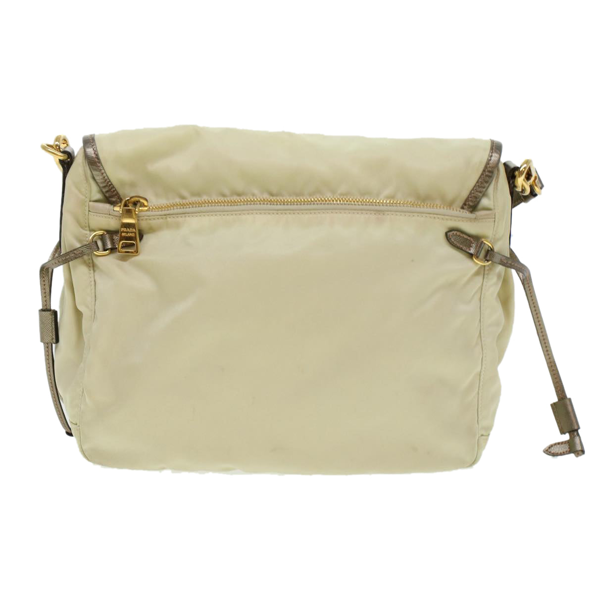 Prada Shoulder Bag Nylon Beige Nylon Beige 44812