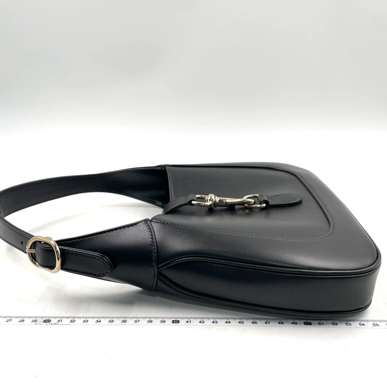 Gucci Jackie Clasp S24 Leather Black Small Shoulder Bag S24 1