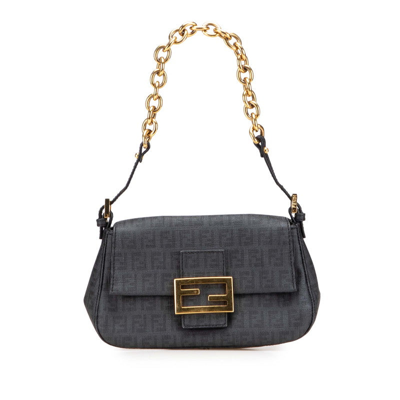 Fendi Mamma Baguette Zucchino Pvc Handbag Leather Shoulder Bag