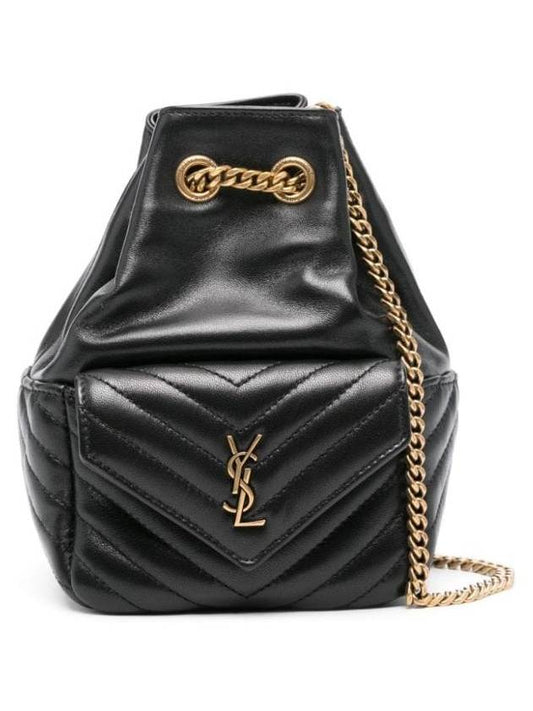 YSL Saint Laurent Saint Laurent Trending Joe Nano Bucket Bag Leather Black