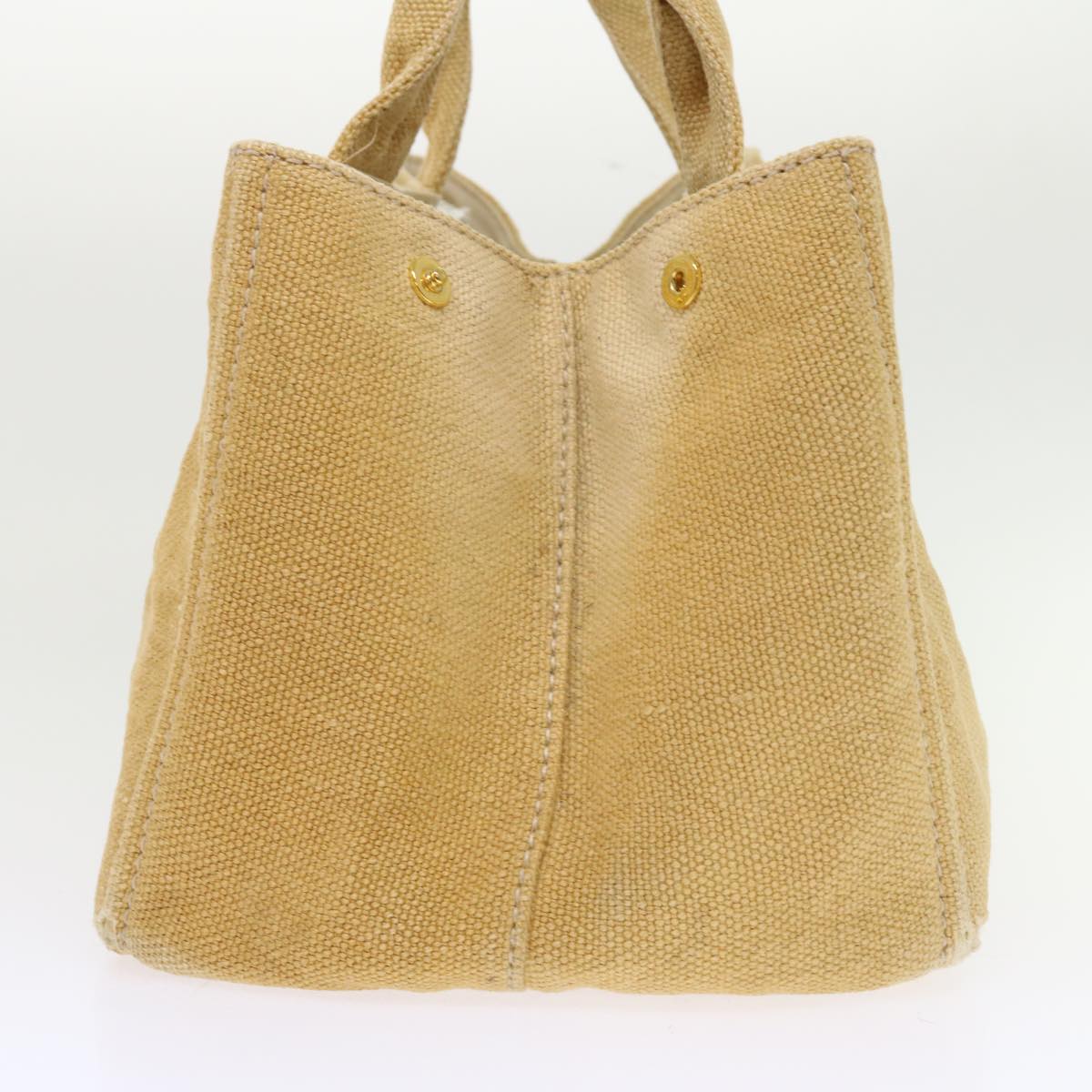 Prada Canapa Hand Bag Canvas Beige Travel Bag