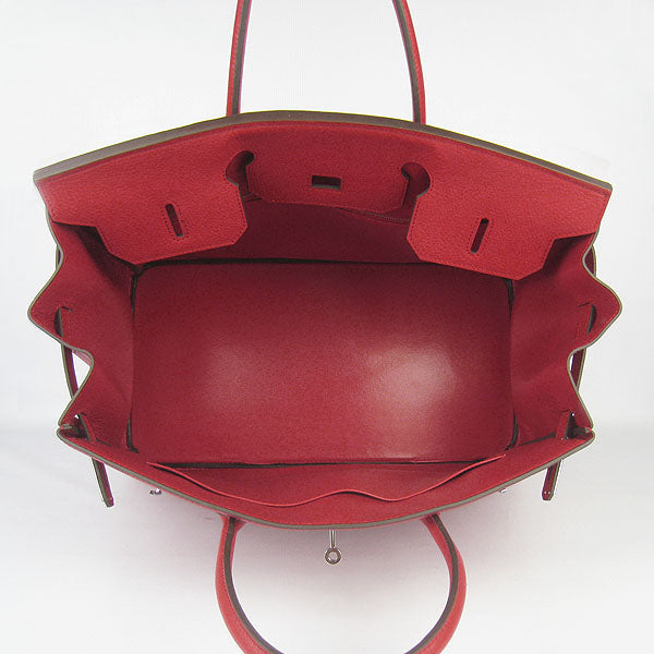 Hermes Luxury Birkin Cm Togo Handbags Leather Red Travel Bag
