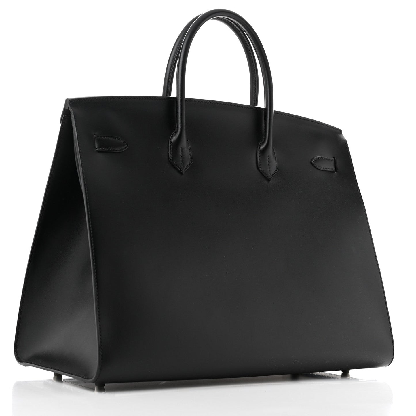 Hermes Vache Hunter Birkin Sellier Handbag Black Travel Bag