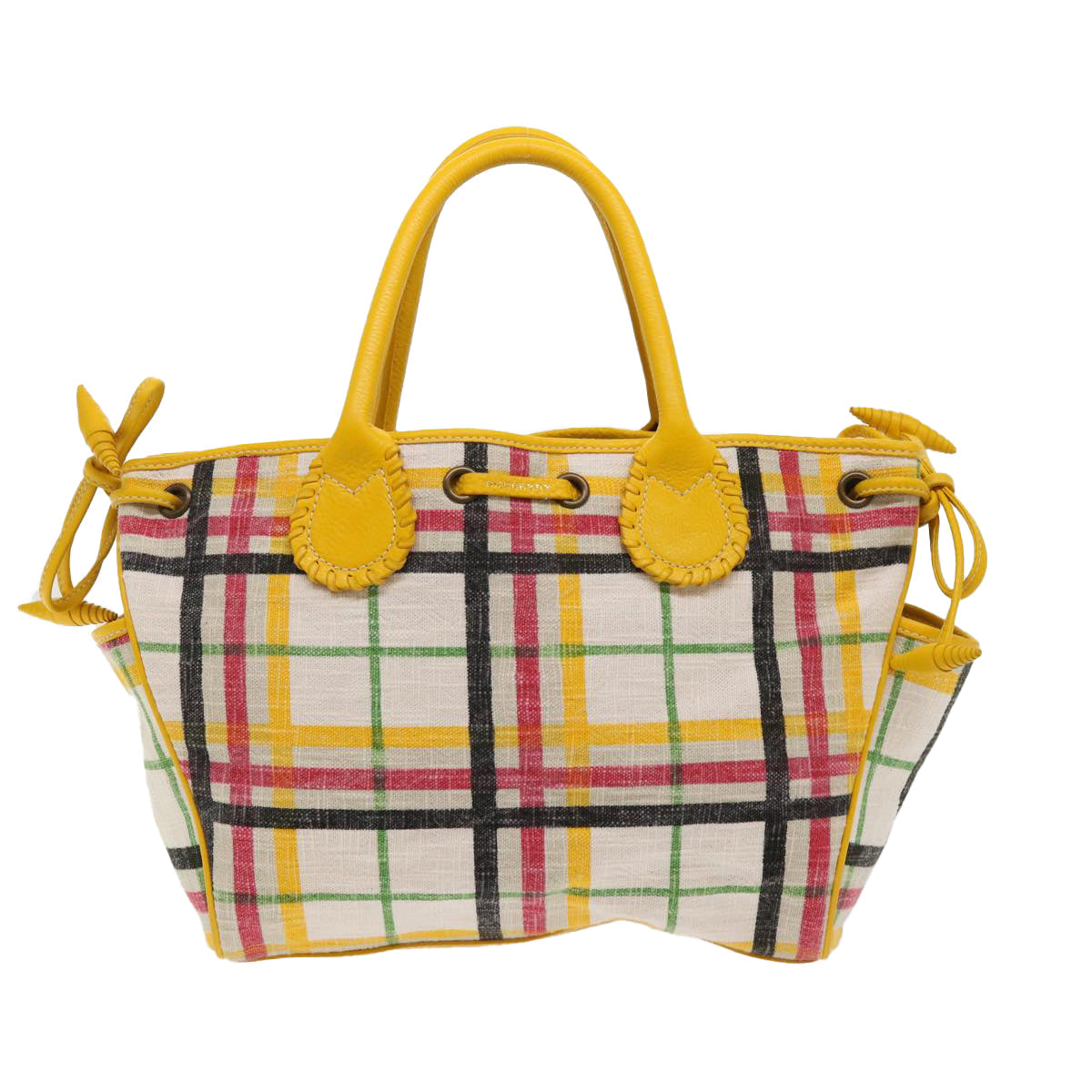 Burberry Luxury Nova Check Tote Bag Auth Canvas Beige Beige Auth 46962
