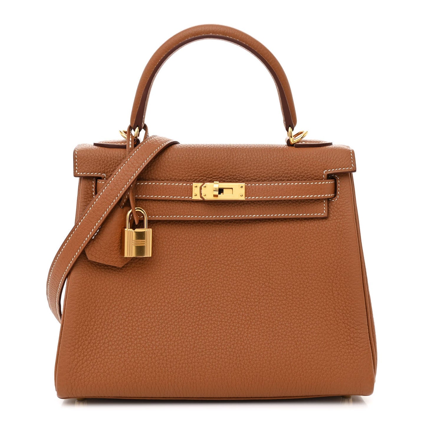 Hermes Togo Kelly Retourne Handbag Gold Travel Bag