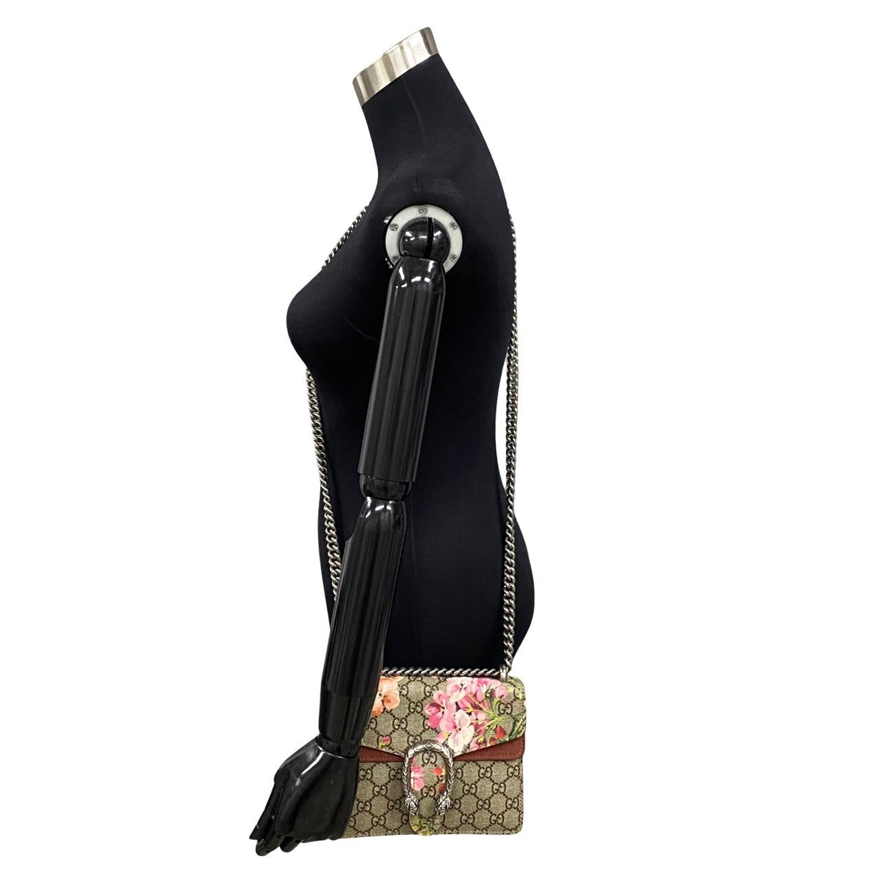 Gucci PVC GG Supreme Flora Dionysus Leather Brown Shoulder Bag