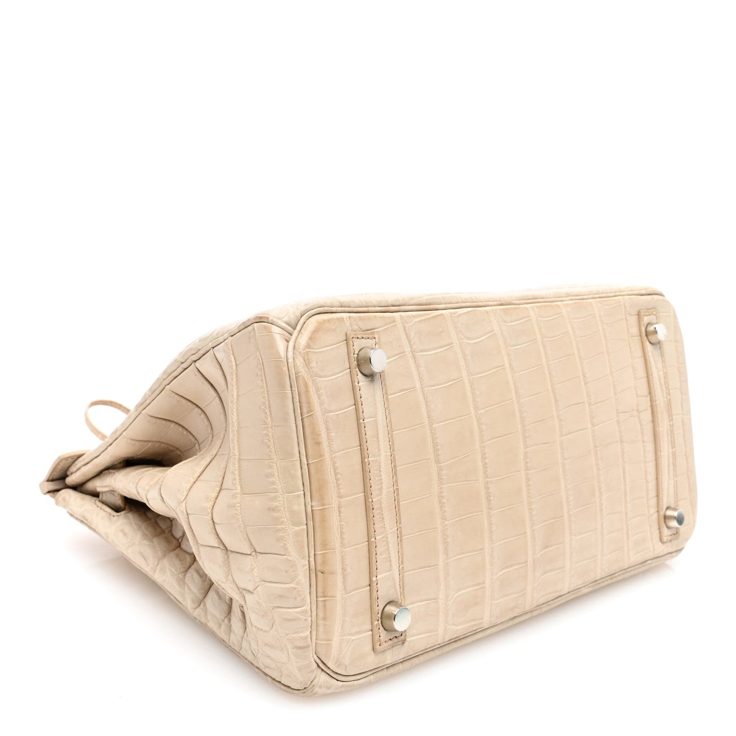 Hermes Matte Niloticus Crocodile Birkin Parchemin Handbag Travel Bag
