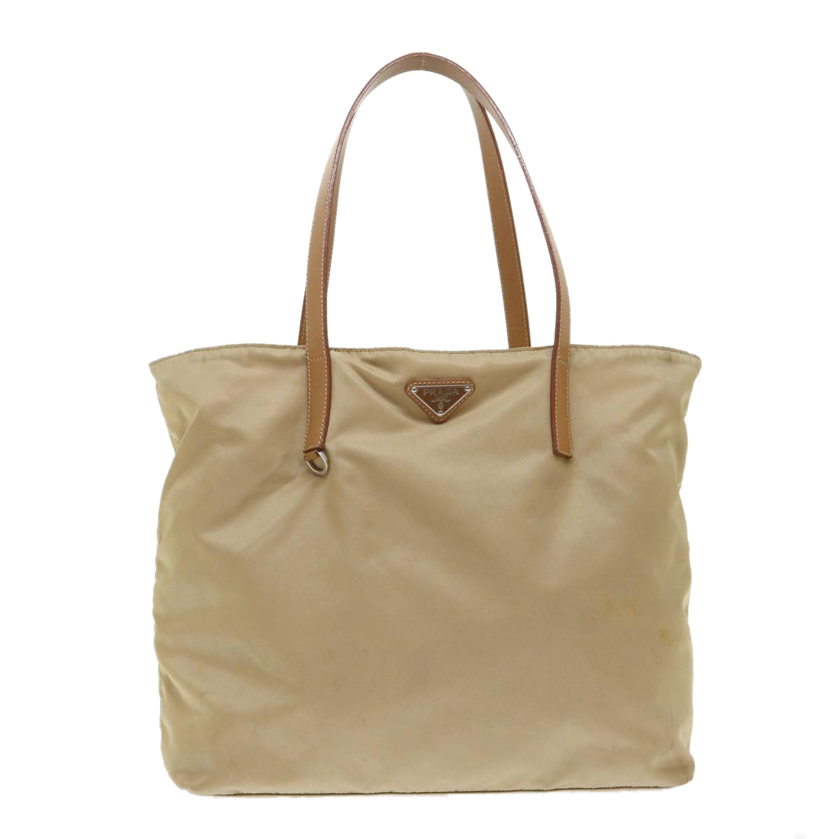 Prada Shoulder Bag Auth Nylon Beige