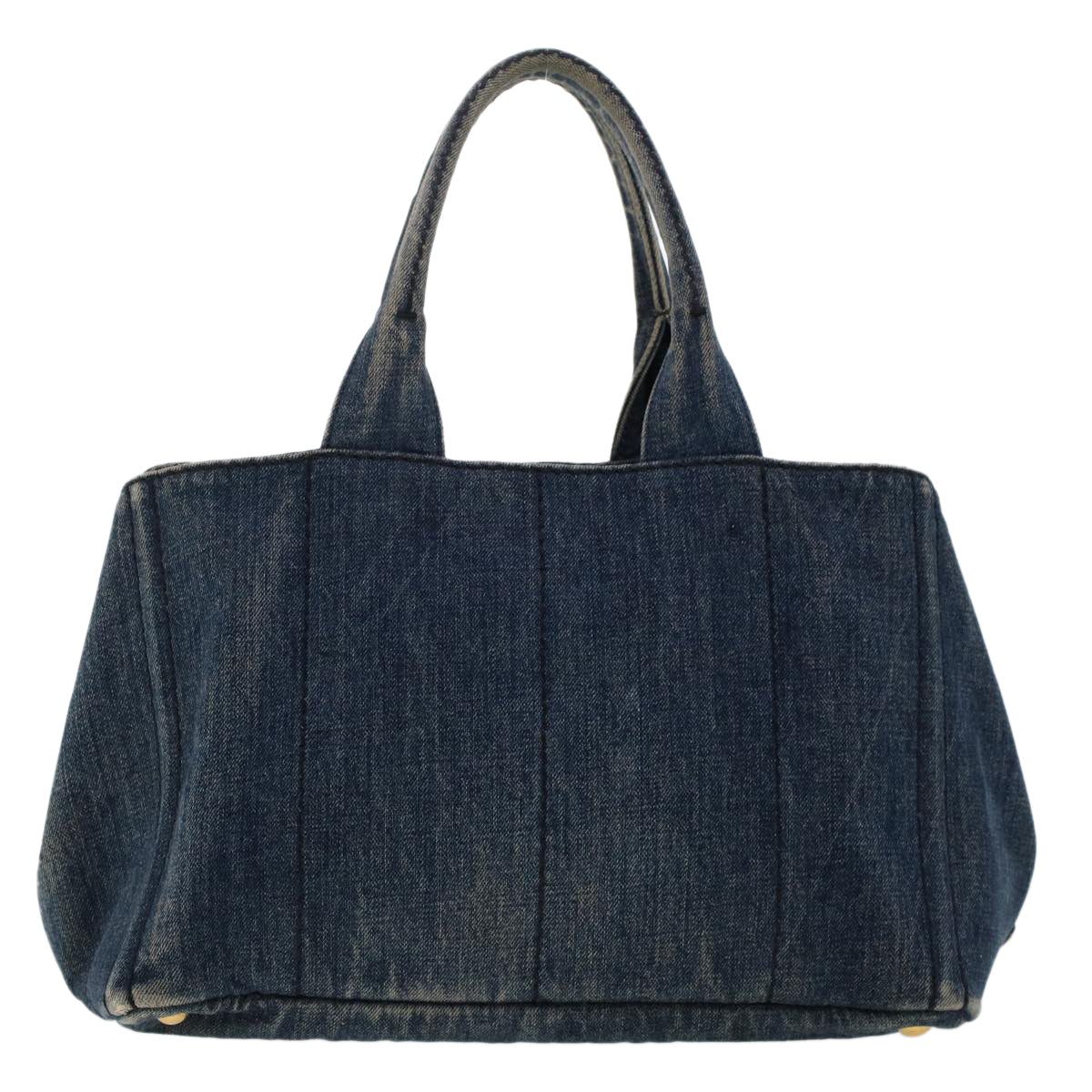 Prada Canapa Hand Bag Auth Canvas Blue Travel Bag