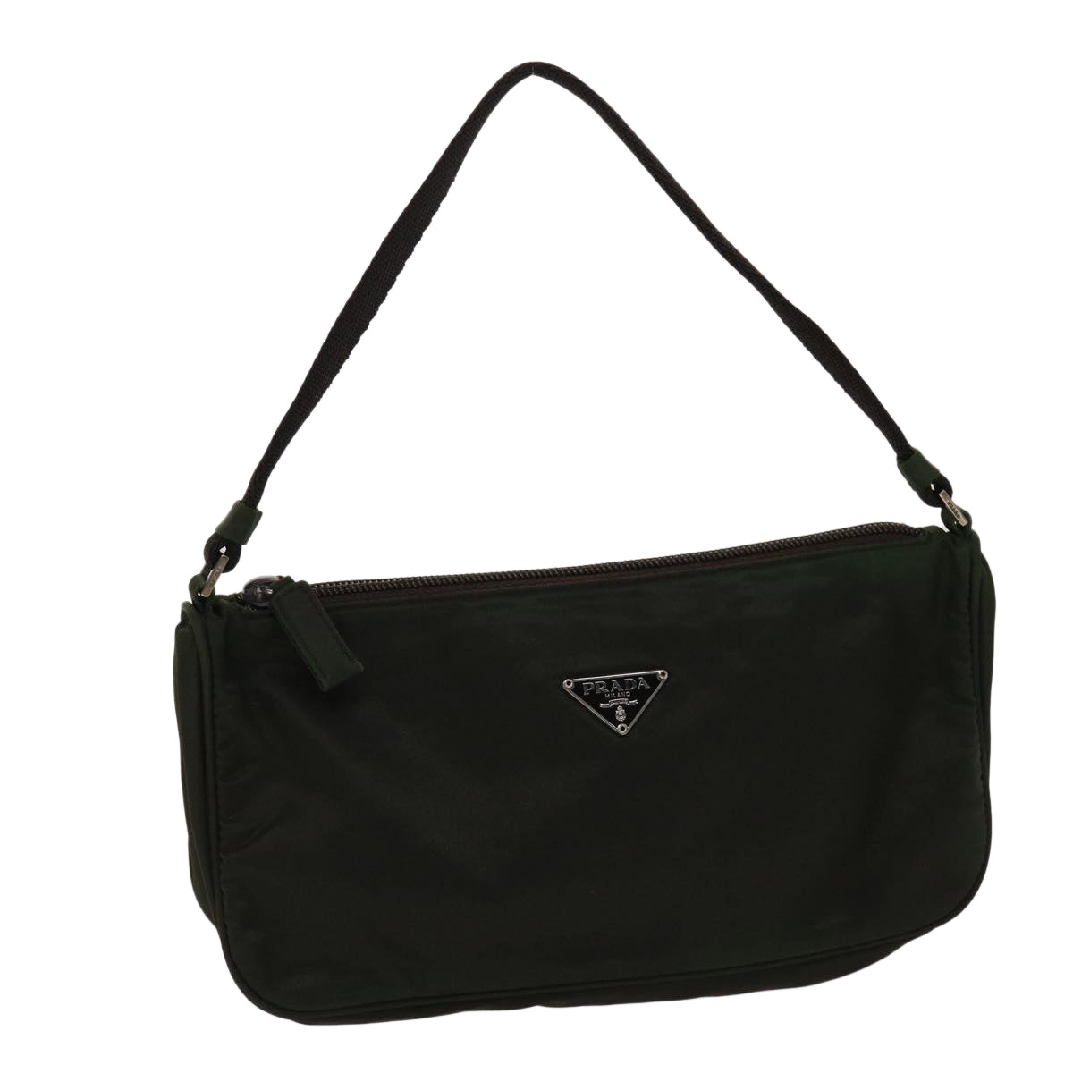 Prada Accessory Pouch Khaki Luxury Handbag Nylon Clutch Bag Nylon Khaki 48612