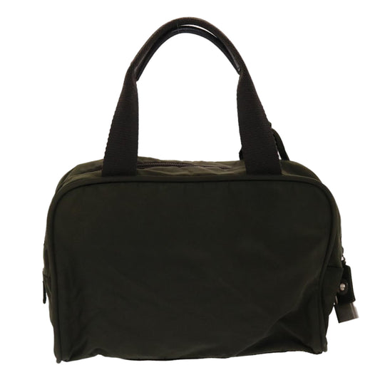 Prada Hand Bag Khaki Auth Nylon Travel Bag