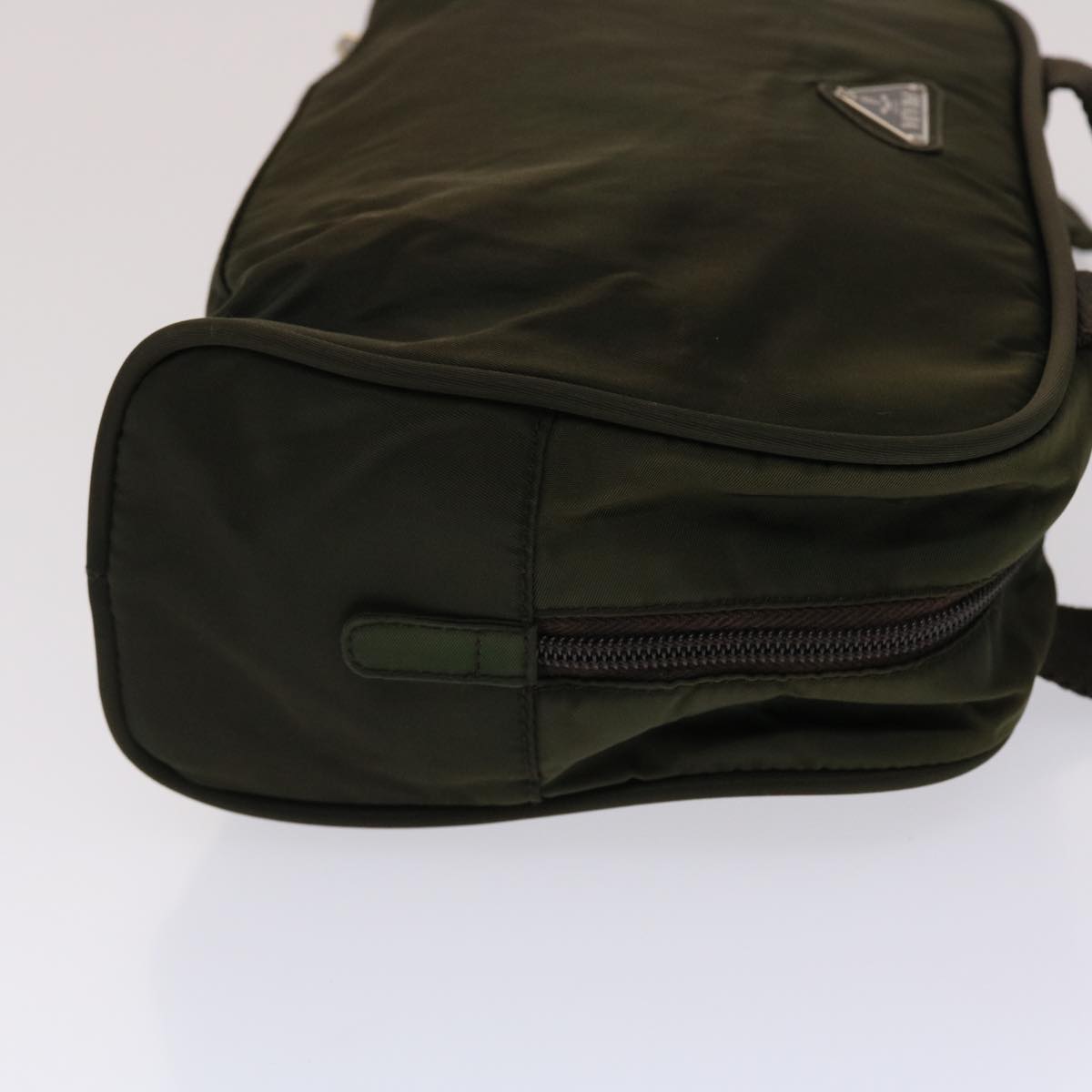 Prada Hand Bag Khaki Nylon Travel Bag Nylon Khaki 48613