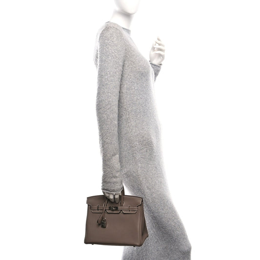 Hermes Togo Birkin Etoupe Handbag Travel Bag 25 Etoupe 1737103
