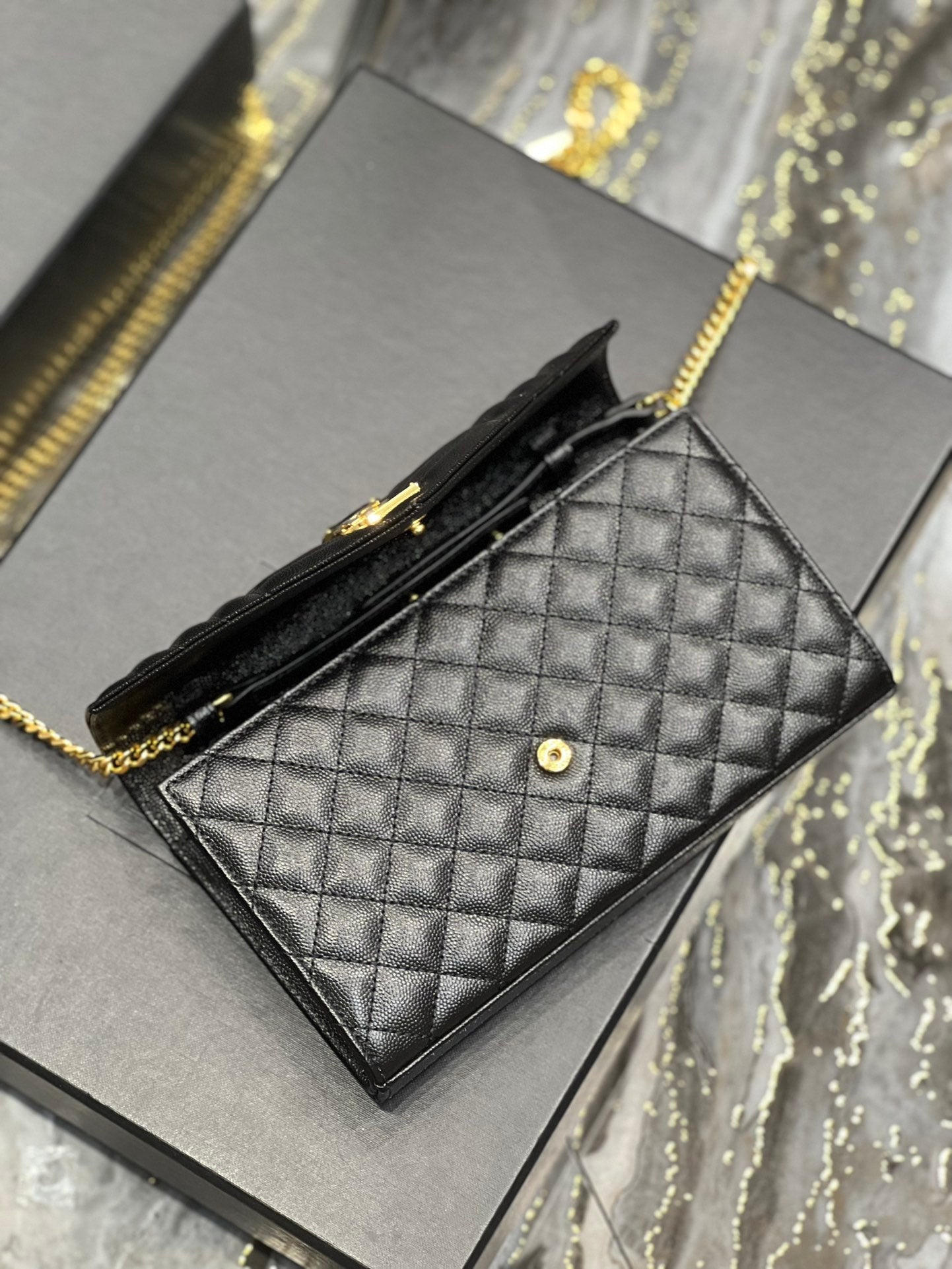 YSL Saint Laurent YSL Top Quality Envelope Bag For Women Black Small Travel Bag