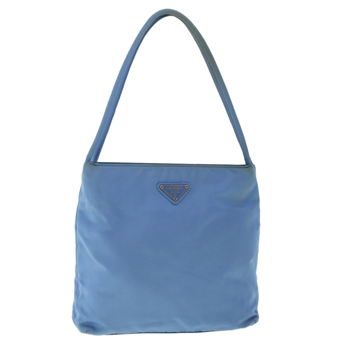Prada Hand Bag Light Nylon Blue Travel Bag