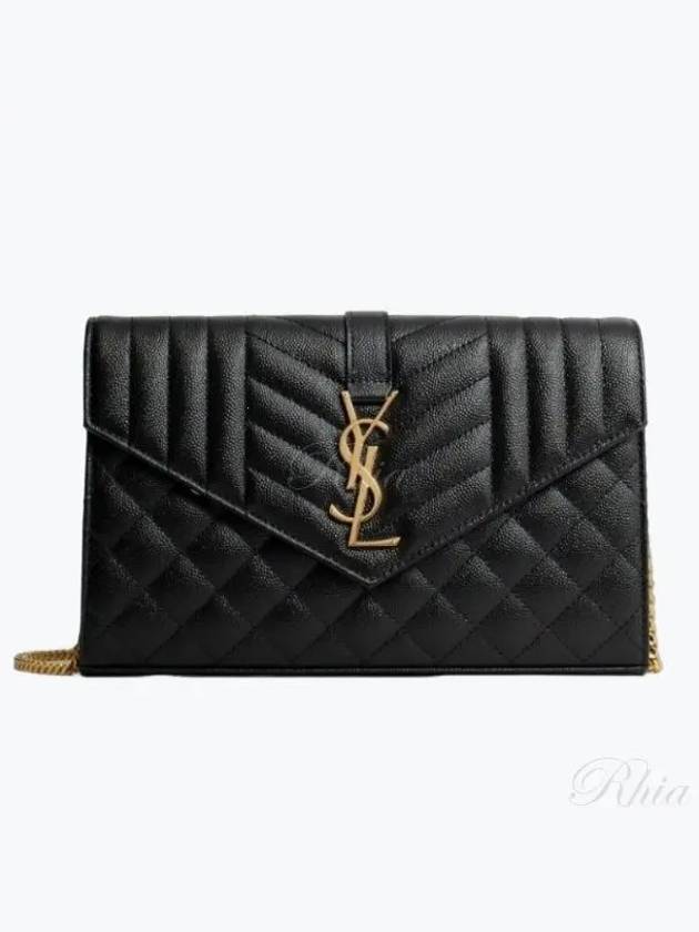 YSL Saint Laurent Luxury Trending Cassandre Cross Bag Monogram Black Chain Travel Bag