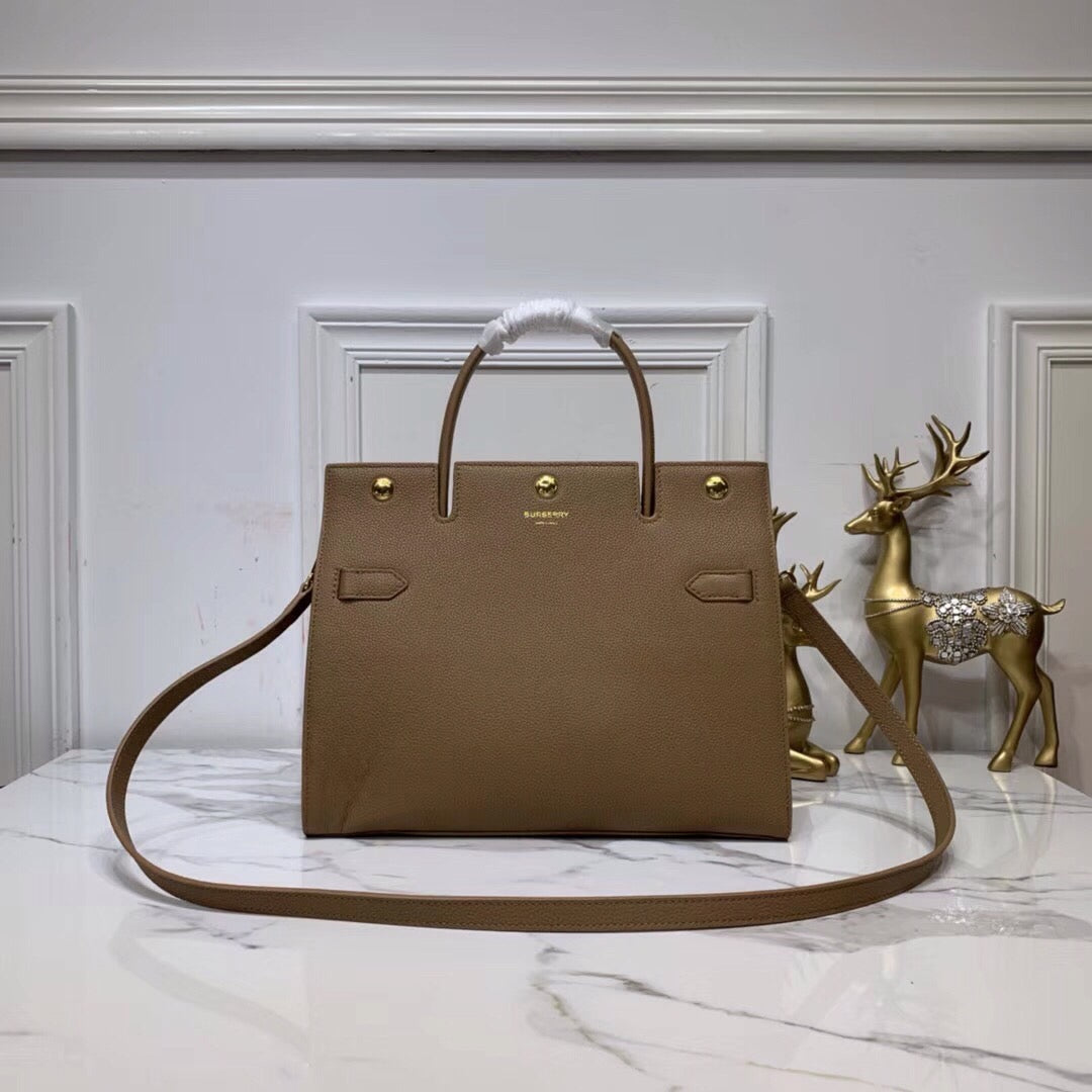 Top Quality Title Bag With Pocket Detail Brown Small Travel Bag