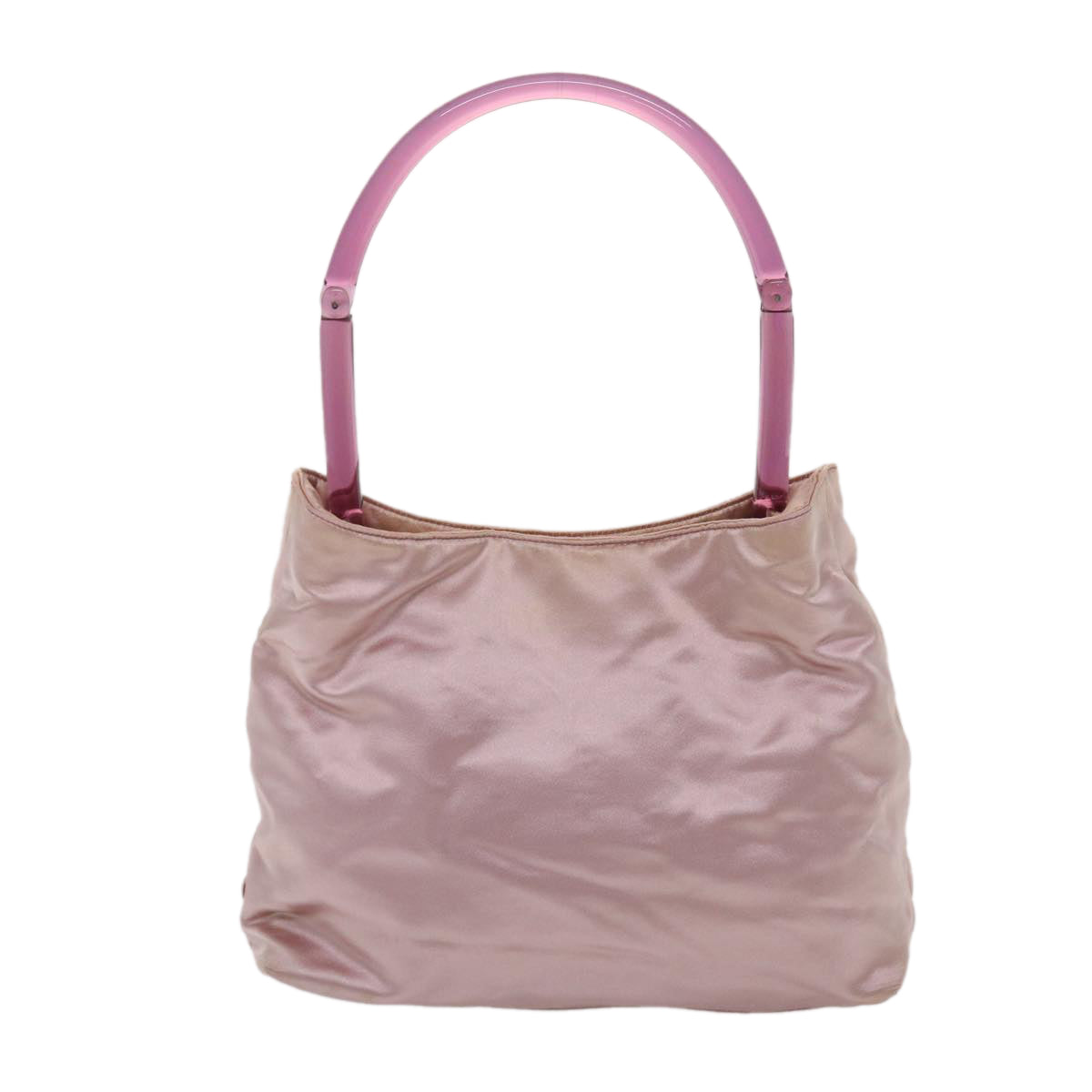 Prada Hand Bag Satin Pink Travel Bag