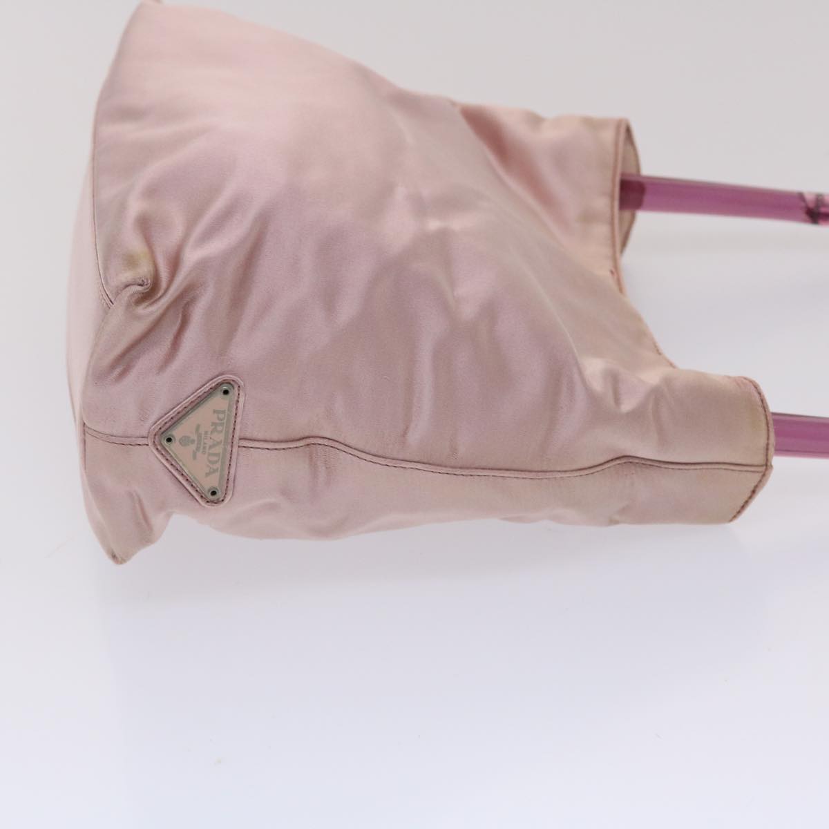 Prada Hand Bag Satin Pink Travel Bag