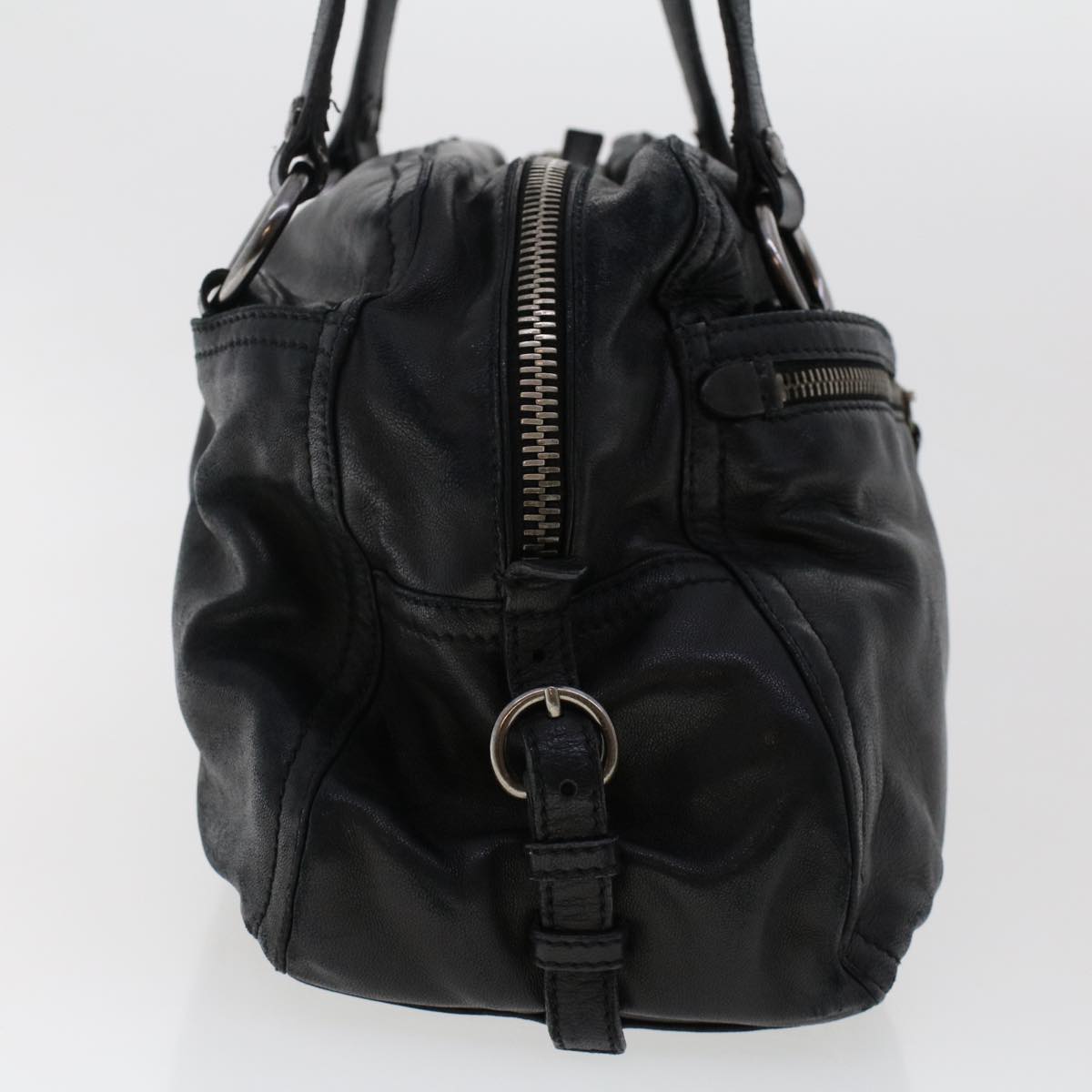 Prada Shoulder Bag Auth Leather Black