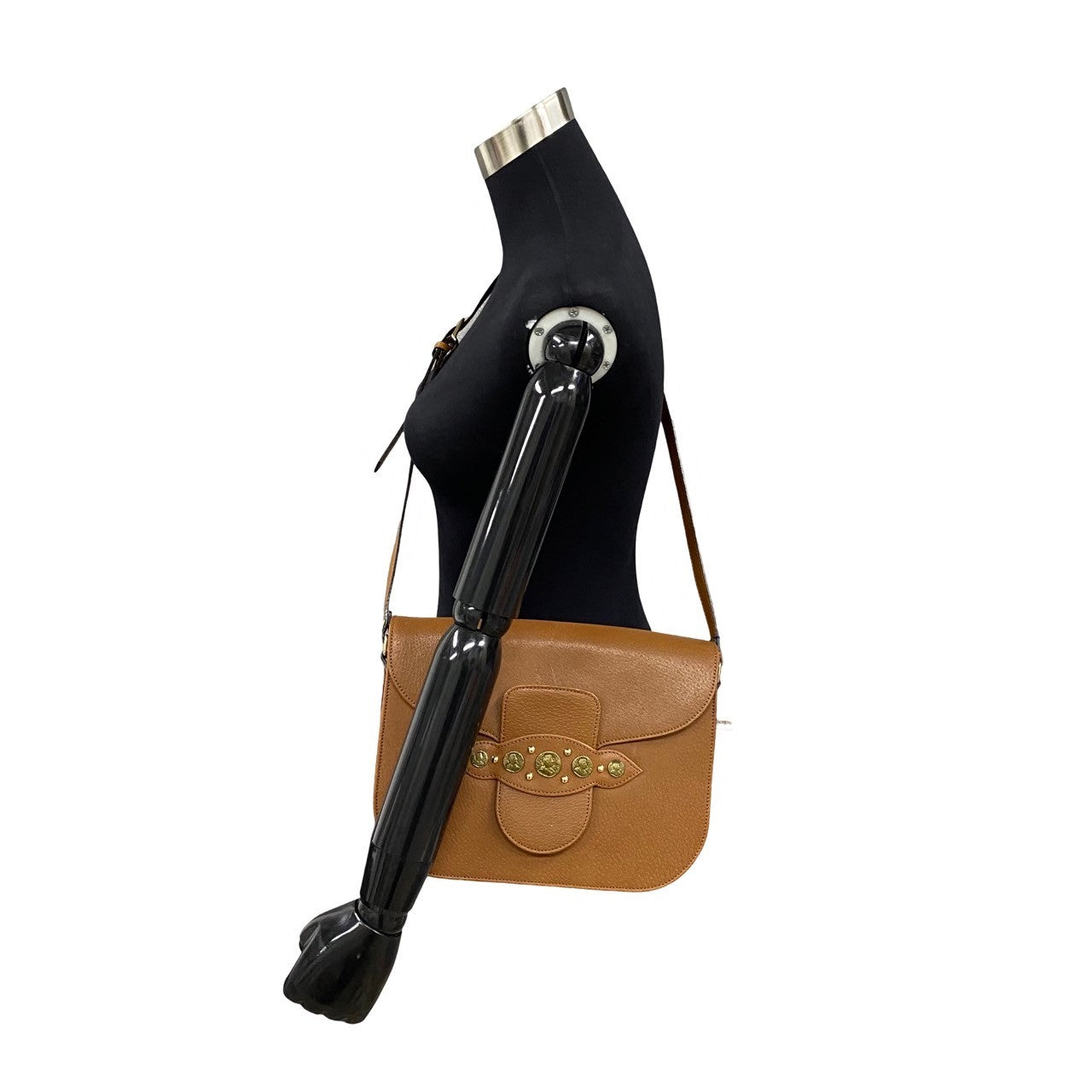 YSL Saint Laurent Yves Shoulder Bag Women Leather Brown