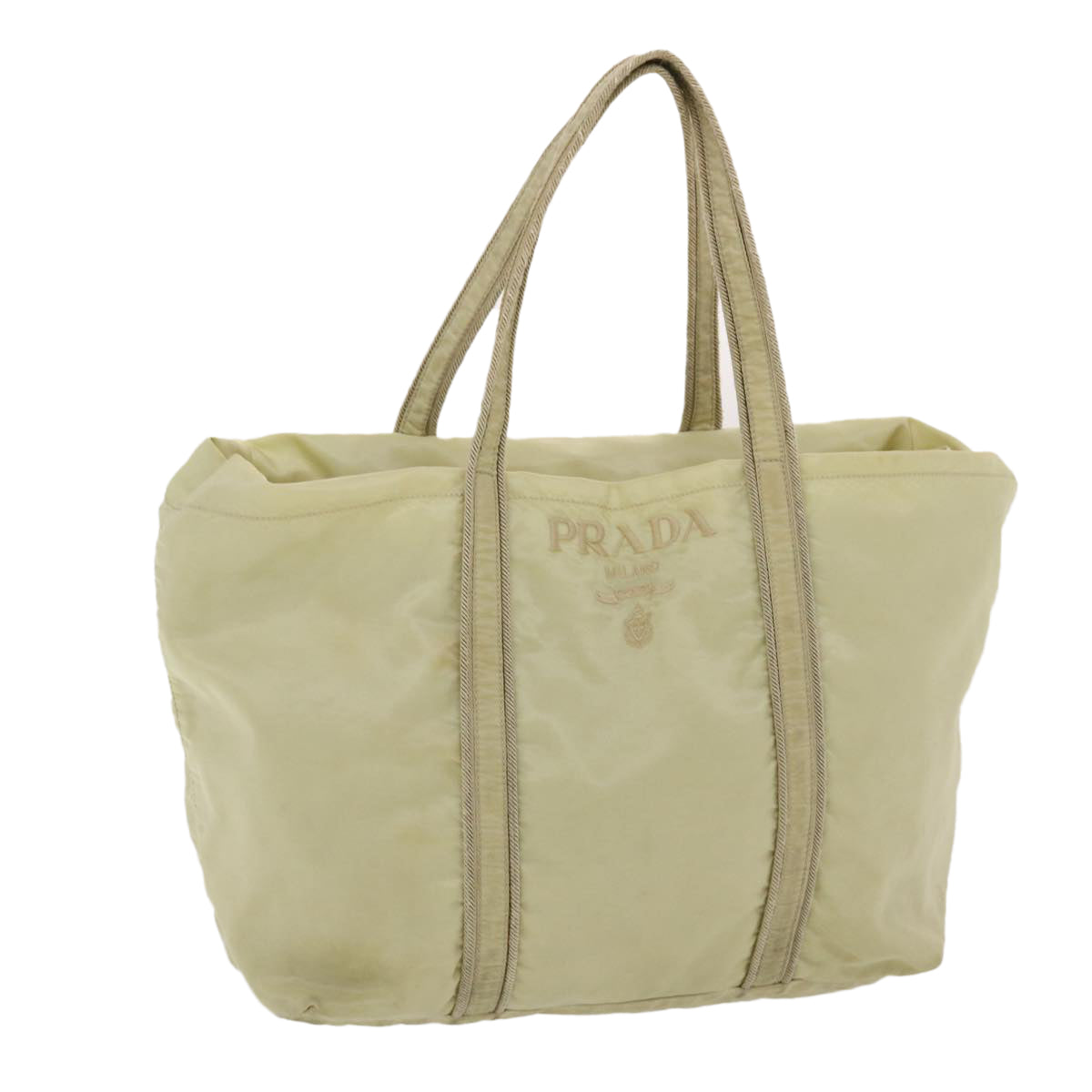 Prada Tote Bag Nylon Cream Nylon Cream 49819