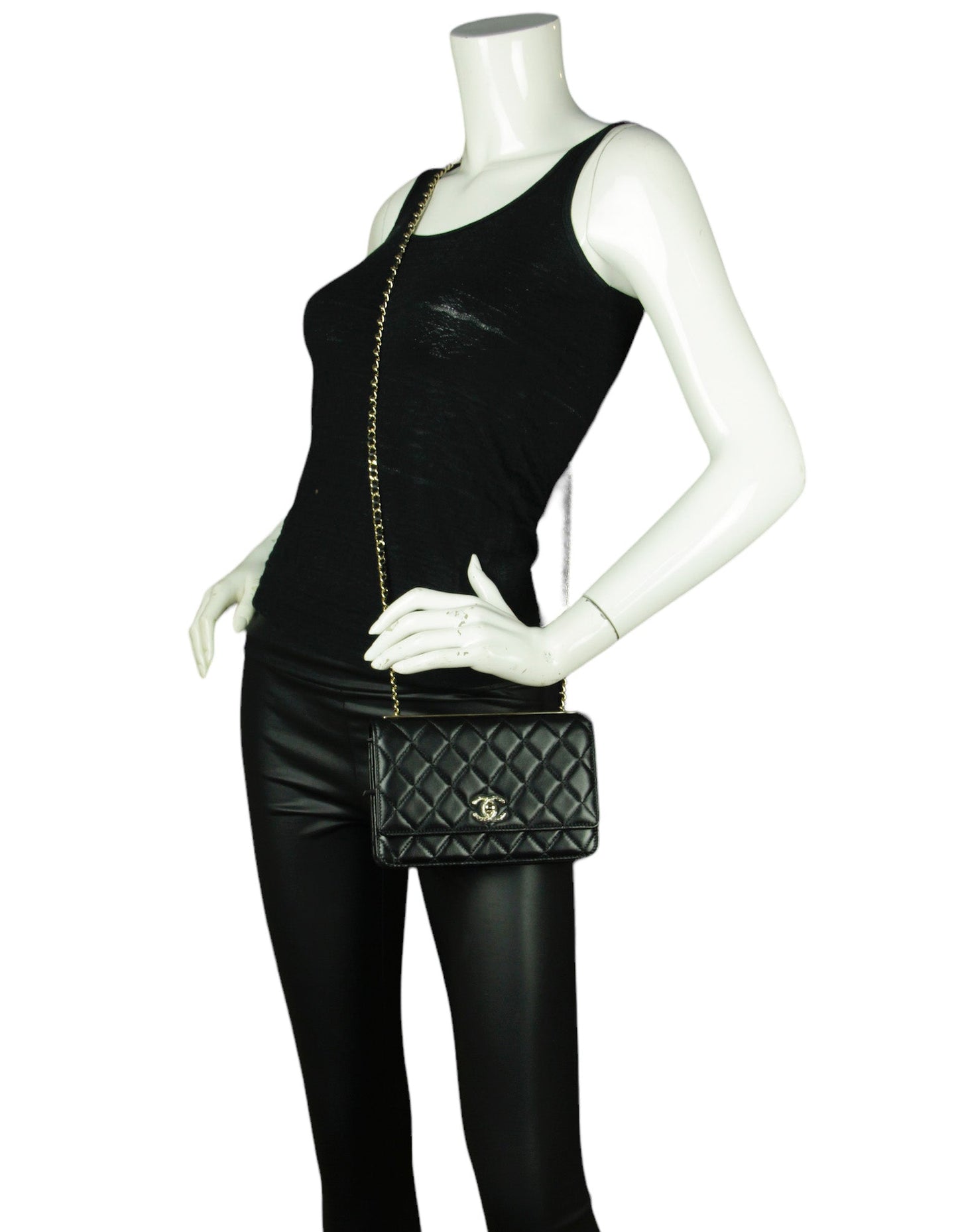 Chanel NEW 2023 Black Quilted Trendy CC WOC Bag