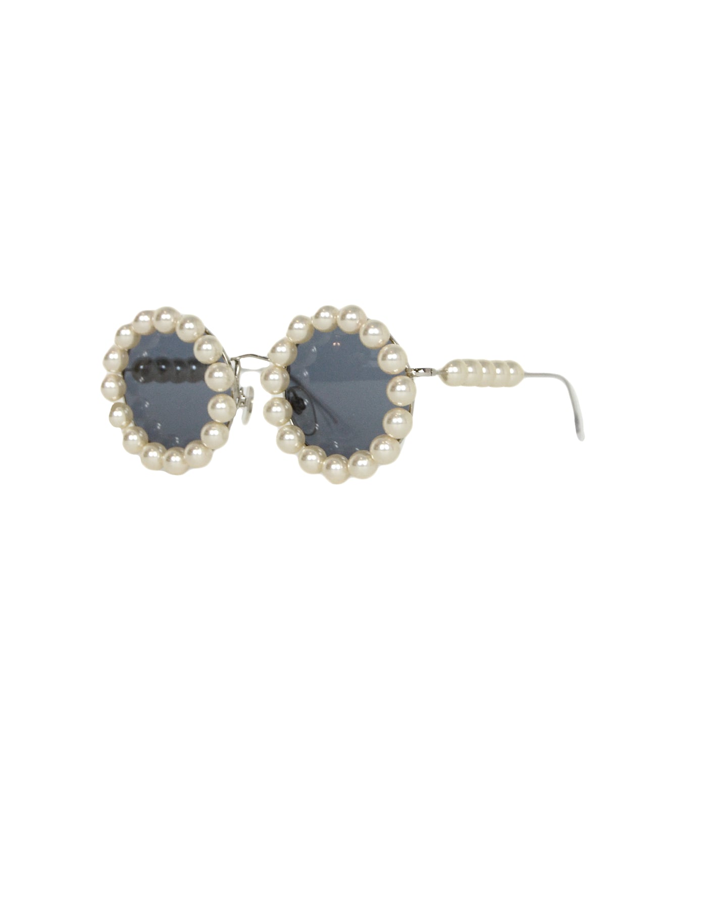 Chanel ' Runway Round Pearl Framed Sunglasses