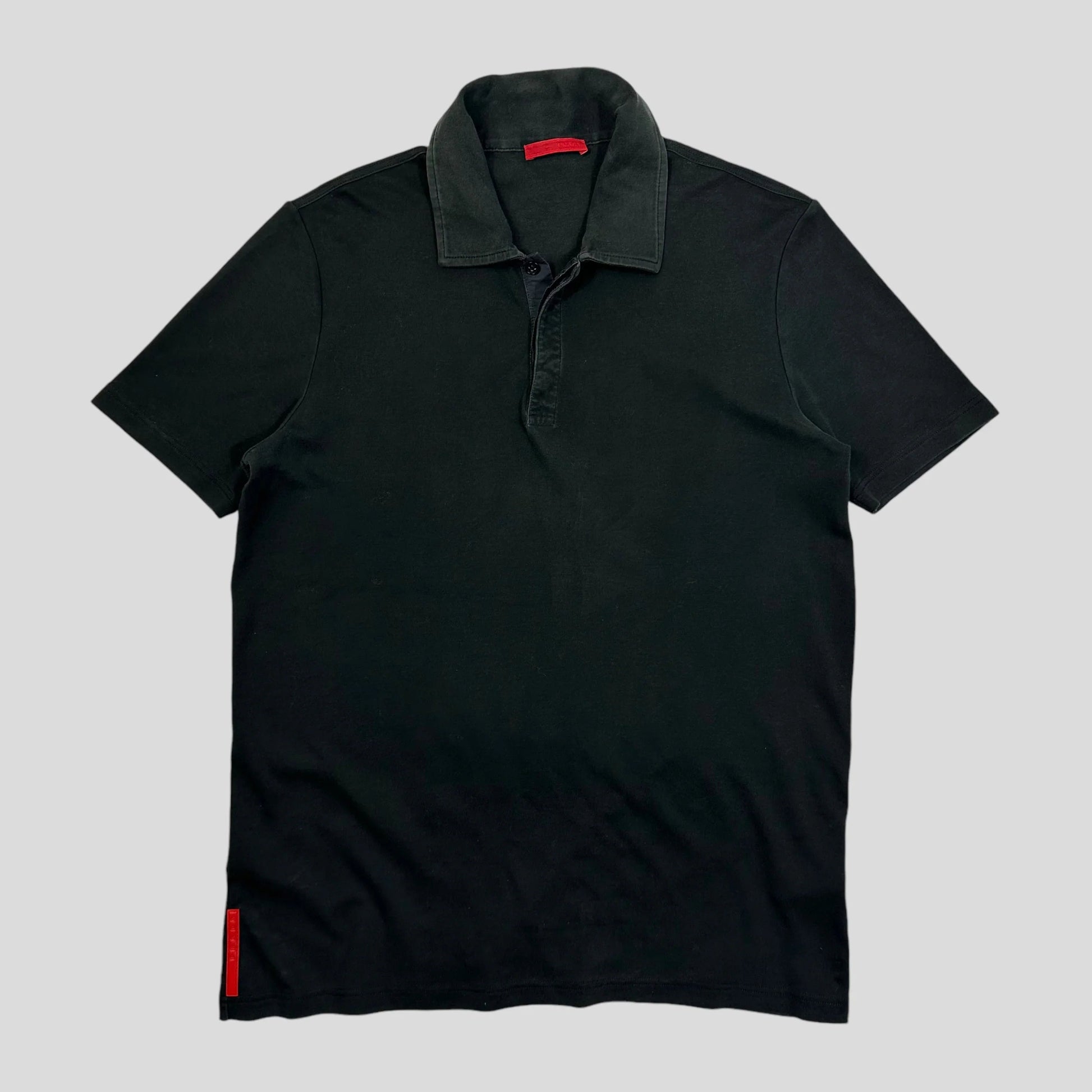 Prada Handbag Sport Tab Polo Shirt - S Red