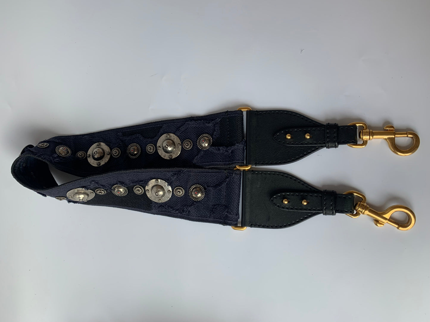 Dior Saddle Strap Navy With And Metal Handbag Canvas Logo Travel Bag