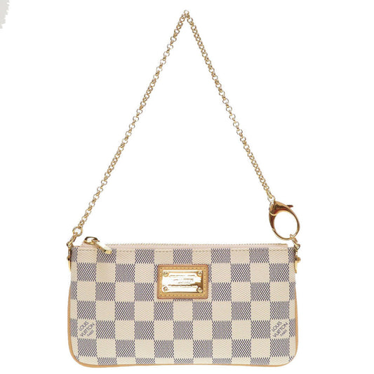 Louis Vuitton Pouch N60027 Damier Azur Accessory Canvas White Clutch Bag