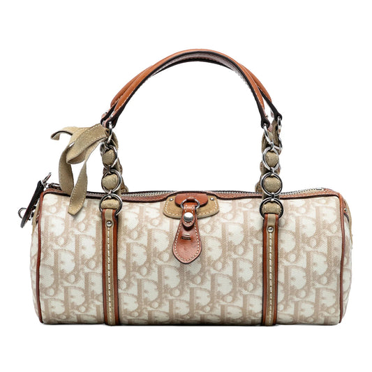 Dior Handbag issimo Trotter Coated Romantique Canvas Brown
