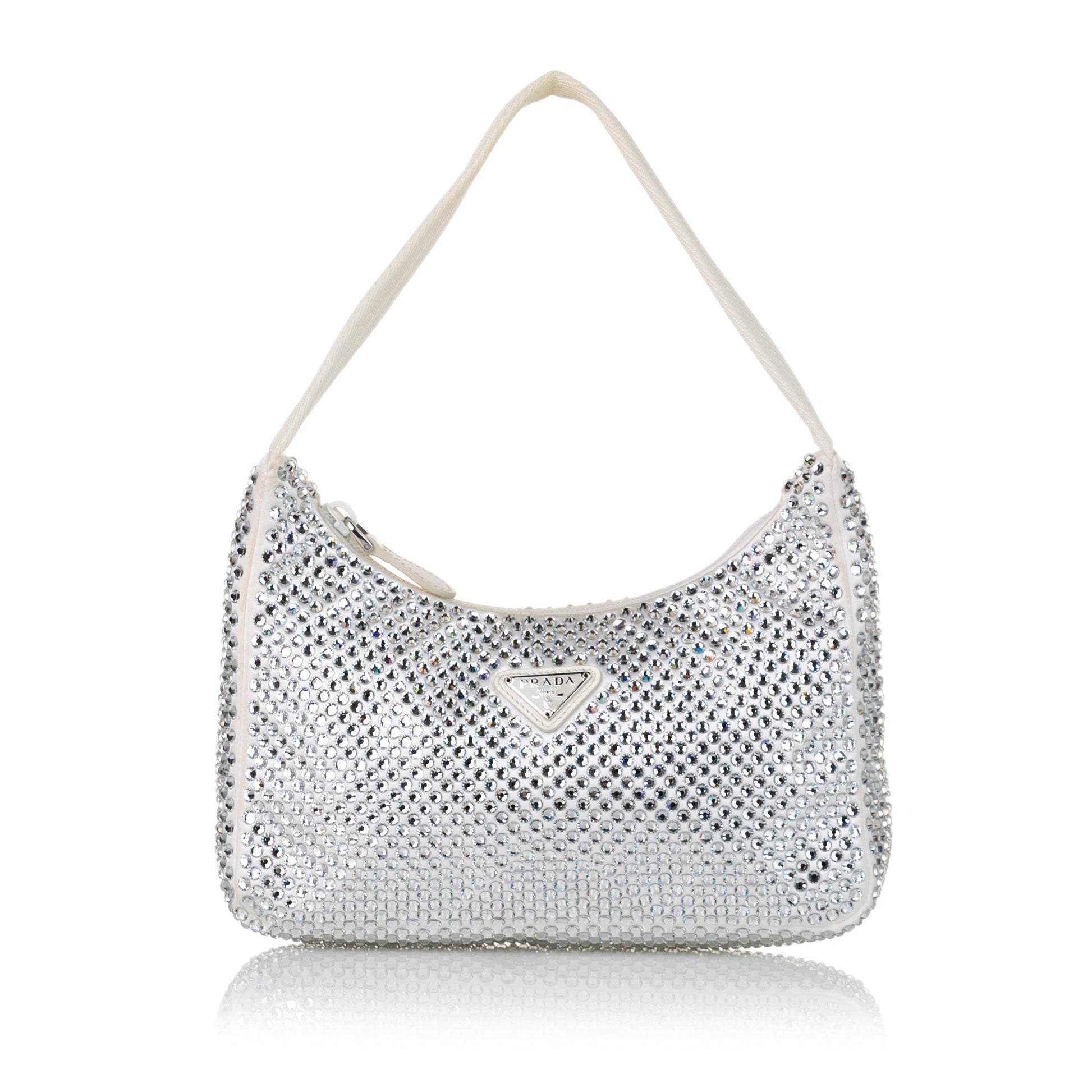 Prada Re Edition Crystal Luxury Handbag Satin Mini Travel Bag
